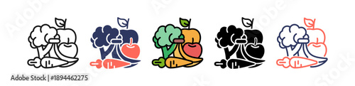 Fresh Vegetables multiple icon