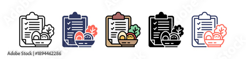 Healthy Diet Plan multiple icon