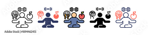 Healthy Eating Habits multiple icon