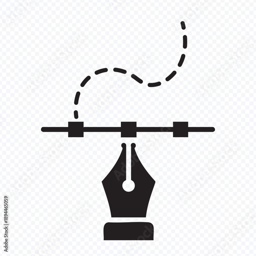 Pen Tool Vector Path Design Outline Icon for Graphic Artists and Illustrators