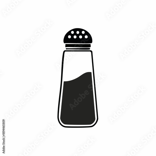 Minimalist salt shaker illustration for culinary and dining themed designs element