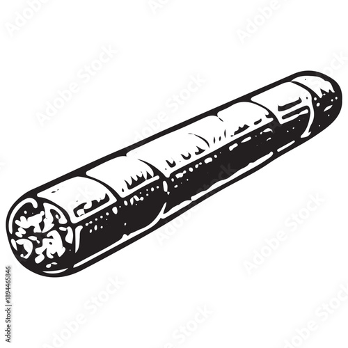 Classic Cigar Illustration – Vintage Hand Drawn Tobacco Element