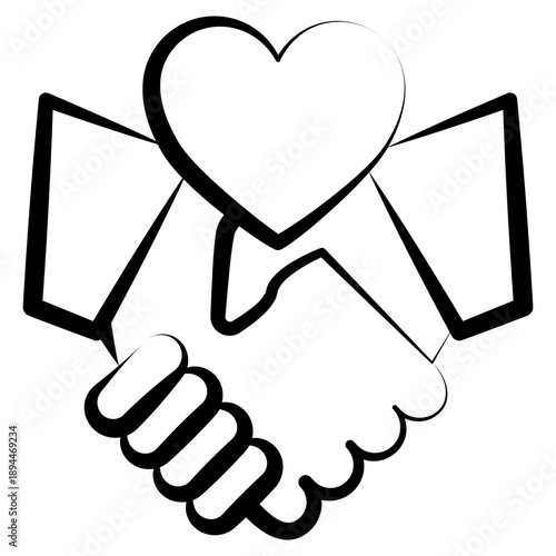 Forgive Outline Hand Drawn Icon, Mini Illustration For Modern Concept, Print, Ui, Ux Kit, Web And App Development. Vector Related To Ramadan, Eid Al-Fitr, Eid Al-Adha And More