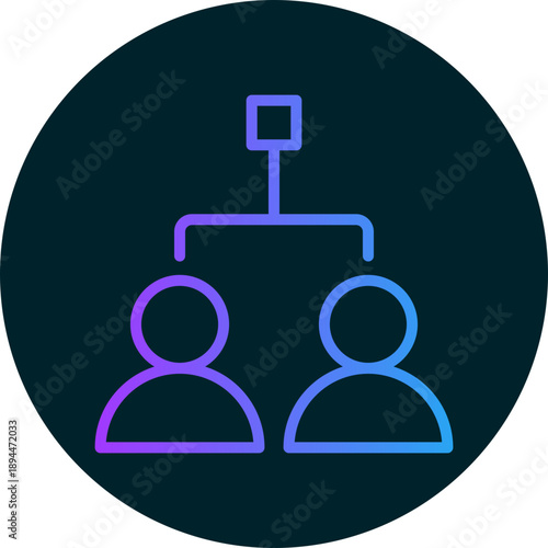 Resource allocation icon for management productivity, business, website, application, printing, document, poster design, etc