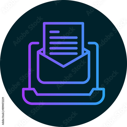Email message icon for management productivity, business, website, application, printing, document, poster design, etc