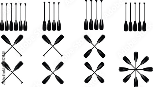 Large black vector arrow icon set featuring halftone dots, directional pointers, reload symbols, multimedia play buttons, and recycling signs for web interface and navigation.