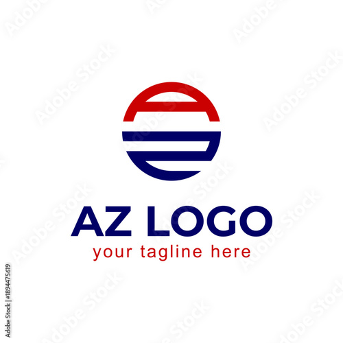 AZ Letter Logo Modern Abstract Brand Identity 