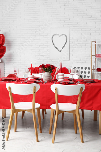 Festive table setting decor...