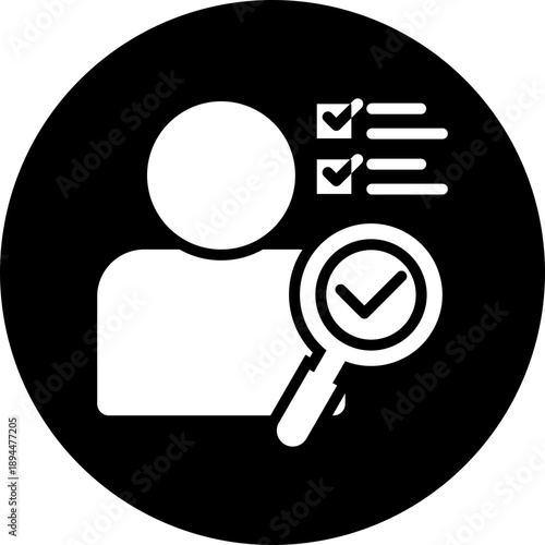 User audit icon for audit, business, website, application, printing, document, poster design, etc