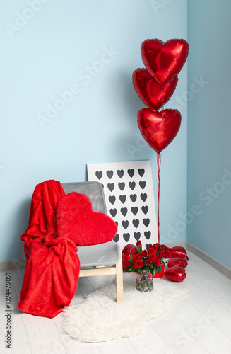 Comfortable chair with hear...