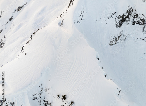 Wallpaper Mural Snow Covered Mountain Slope With Wind-Sculpted Snow In British Columbia, Canada Torontodigital.ca