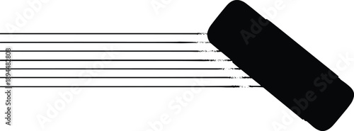 Diagram of light rays refracting through tilted rectangular prism for physics, optics, and educational design themes