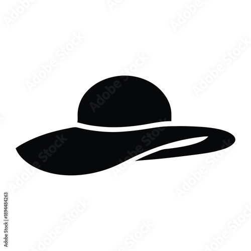 Elegant black sun hat provides shade and style for outdoor enjoyment