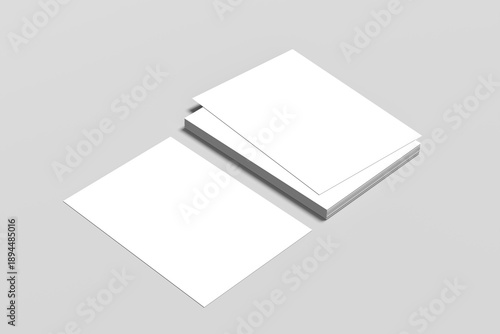 High Quality Blank white A4 paper mockup template for brochure and cover design presentations. 3D rendering.