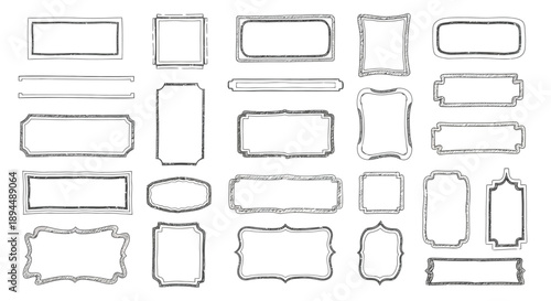 Various label and banner templates for design projects and presentations