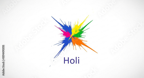 Vibrant holi celebration colors explode in white background for festive joy and happiness