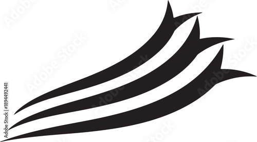 Abstract Black and White Graphic Design Element Illustration