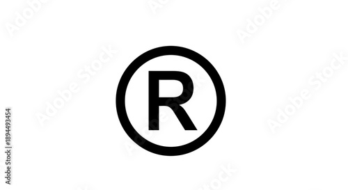 "Registered Trademark Symbol Icon for Branding, Legal, and Intellectual Property Use"