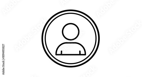 "User Profile Icon for Account, Login, Identity, and Interface Design"
