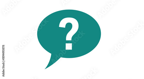 Question Speech Bubble Icon – Help Inquiry FAQ Communication Symbol Minimal Design