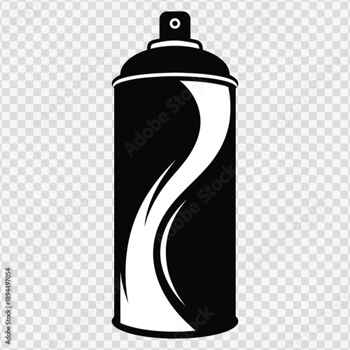 Aerosol paint spray can silhouette vector illustration