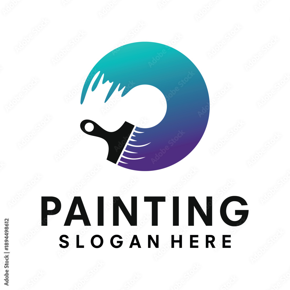 Fototapeta premium painting design logo template vector illustration