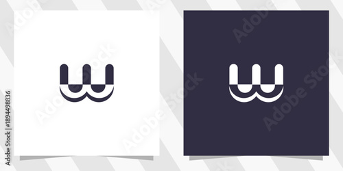 letter w logo design vector