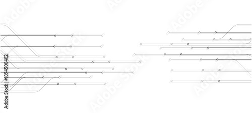 Abstract technology background. White circuit lines and connected dots on dark tech bg. Futuristic electronics concept.circuit board background	abstract architectural background