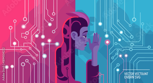 A vibrant illustration evoking innovation and technology, perfect for modern tech marketing materials.