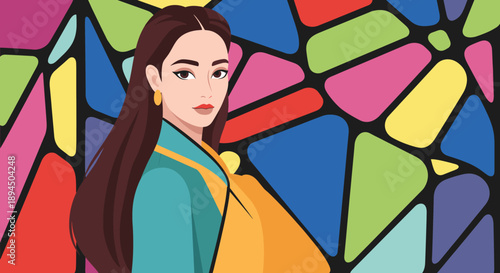 A vibrant abstract composition evokes creativity and modernity, perfect for artistic designs and creative projects.