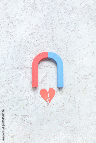 Magnet with paper broken he...