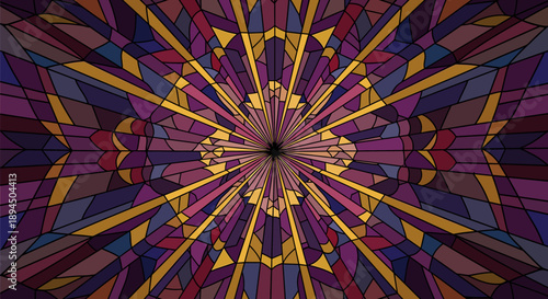 A vibrant geometric design evokes modern creativity, perfect for artistic backgrounds in marketing materials.