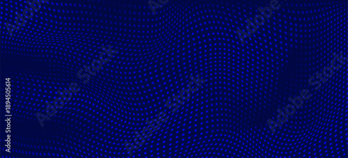 Dot blue wave light screen gradient texture background. Abstract  technology big data digital background. 3d rendering.