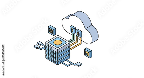 Cloud computing and data server infrastructure for modern technology.
