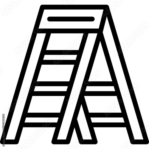 stepladder icon illustration design with outline