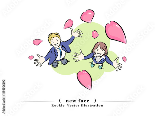 入学・卒業・新社会人(新入社員)の門出を迎える若者｜桜の木の下