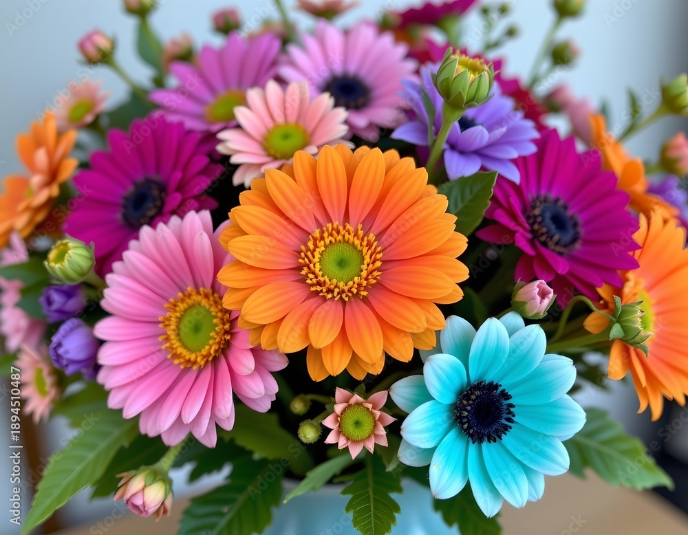 Fototapeta premium Vibrant Floral Arrangement Natural Light