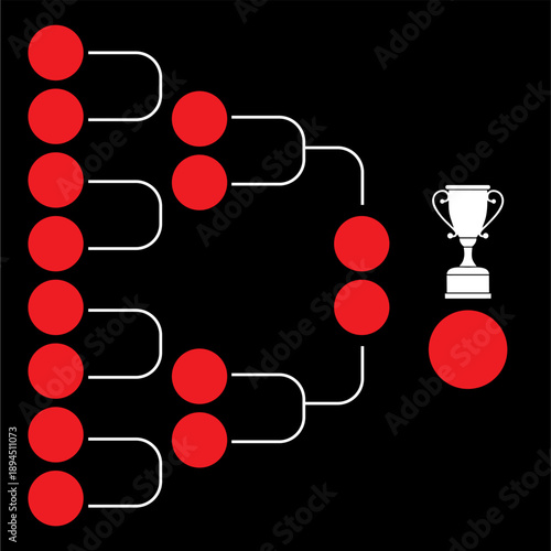 tournament bracket vector design template for design simple sports, esport game, web, standing club