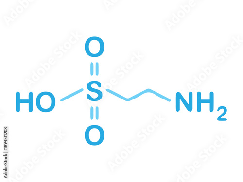 Chemical structure of Taurine