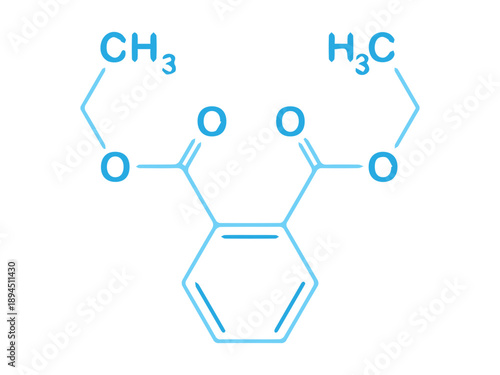 Diethyl phthalate molecule