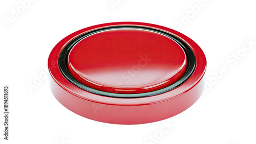 Glossy Red Round Button