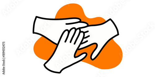 Hands together illustration vector for community themes. Symbolizes unity, teamwork, and support. Ideal for charity logos and social posters.
