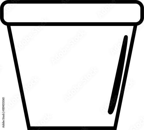 Vector illustration of a simple flower pot icon
