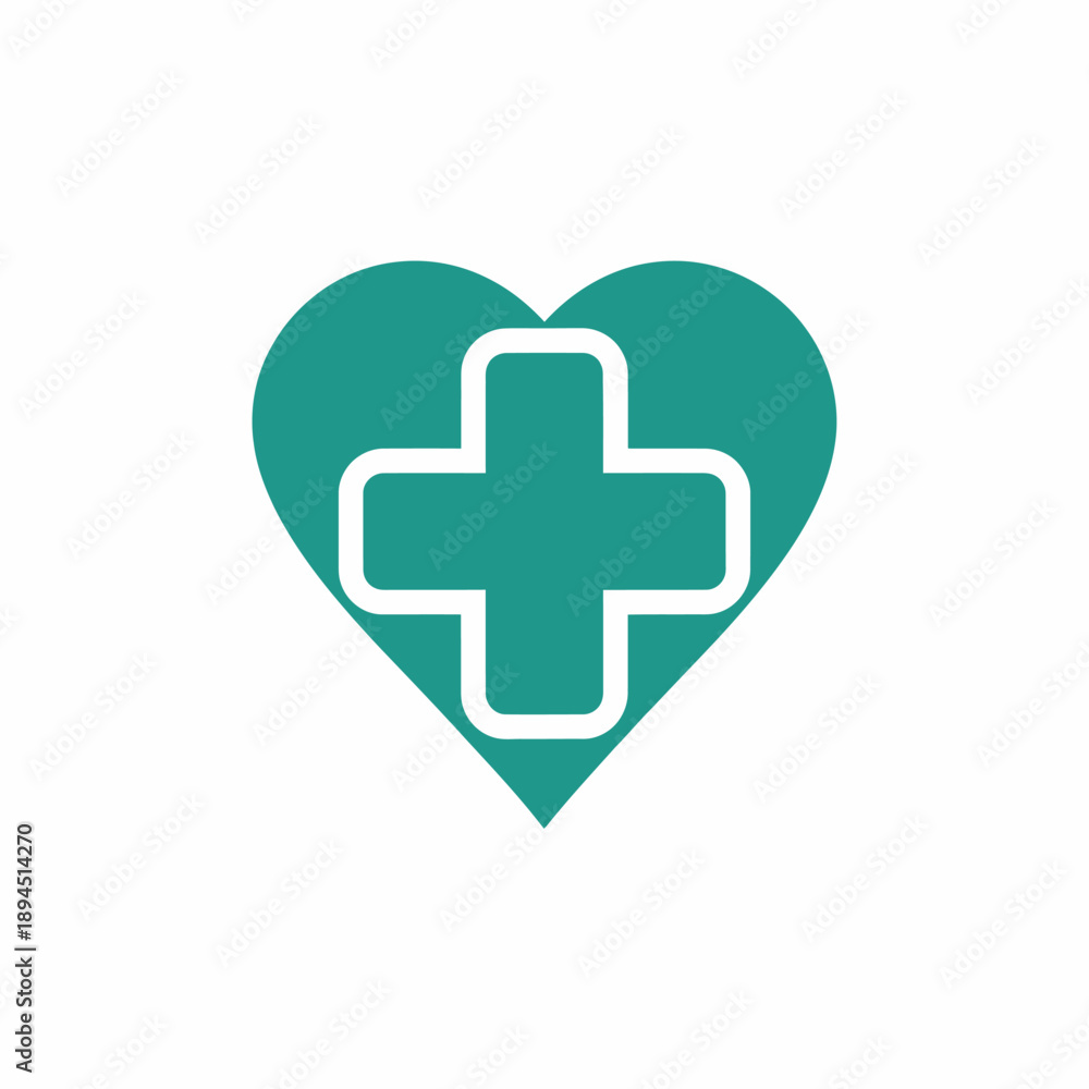 Obraz premium Medical Heart Symbol Icon Graphic Design.