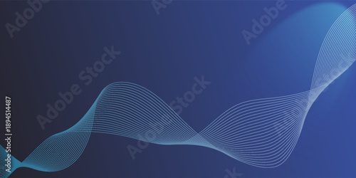 Blended lines with blue and cyan gradient mesh background nice for wallpaper or banner