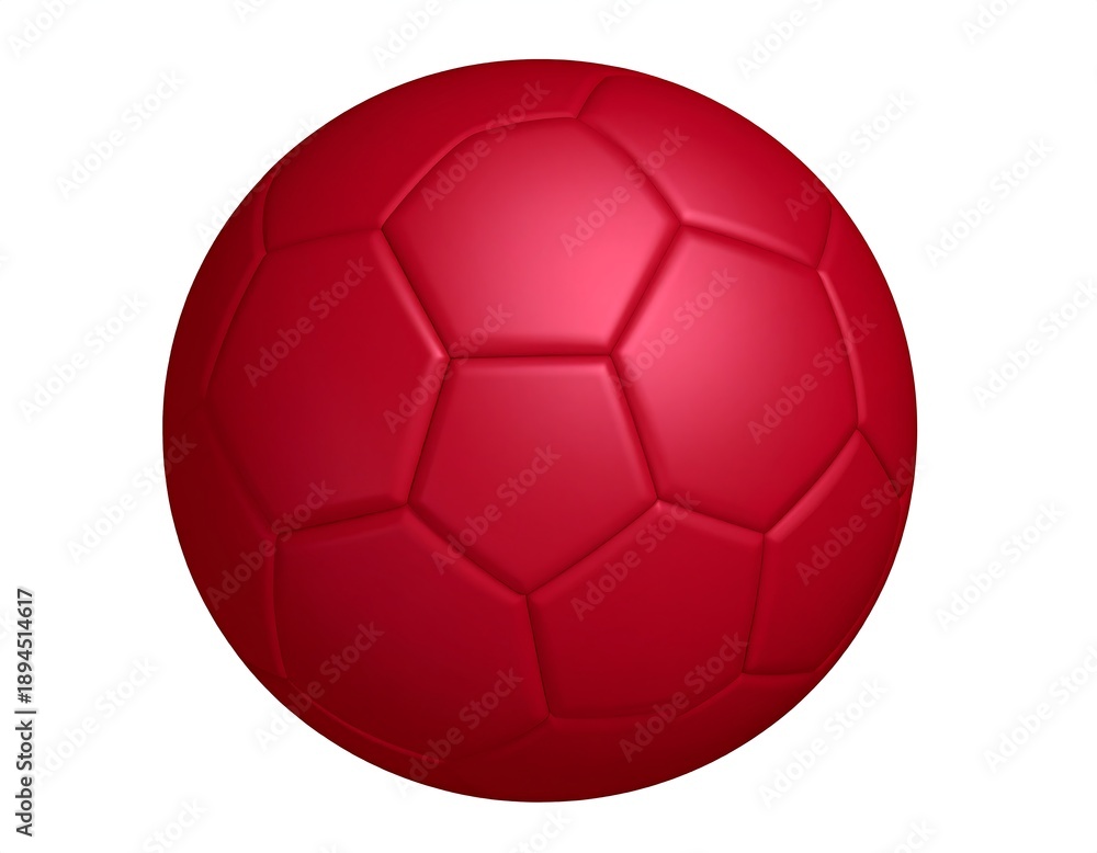Fototapeta premium A vibrant, glossy, red sphere with patterned, textured surface