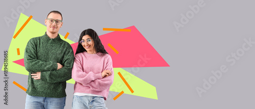 Young couple in warm sweate...