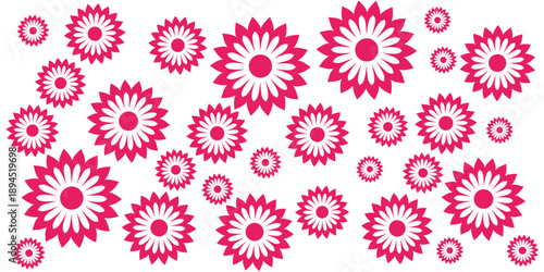 Pink floral pattern background. Pink background illustration. flowers background