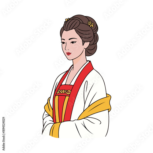 Traditional Chinese woman illustration ancient style