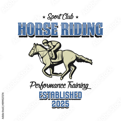 Horse Riding Sport Club Emblem Vector Design